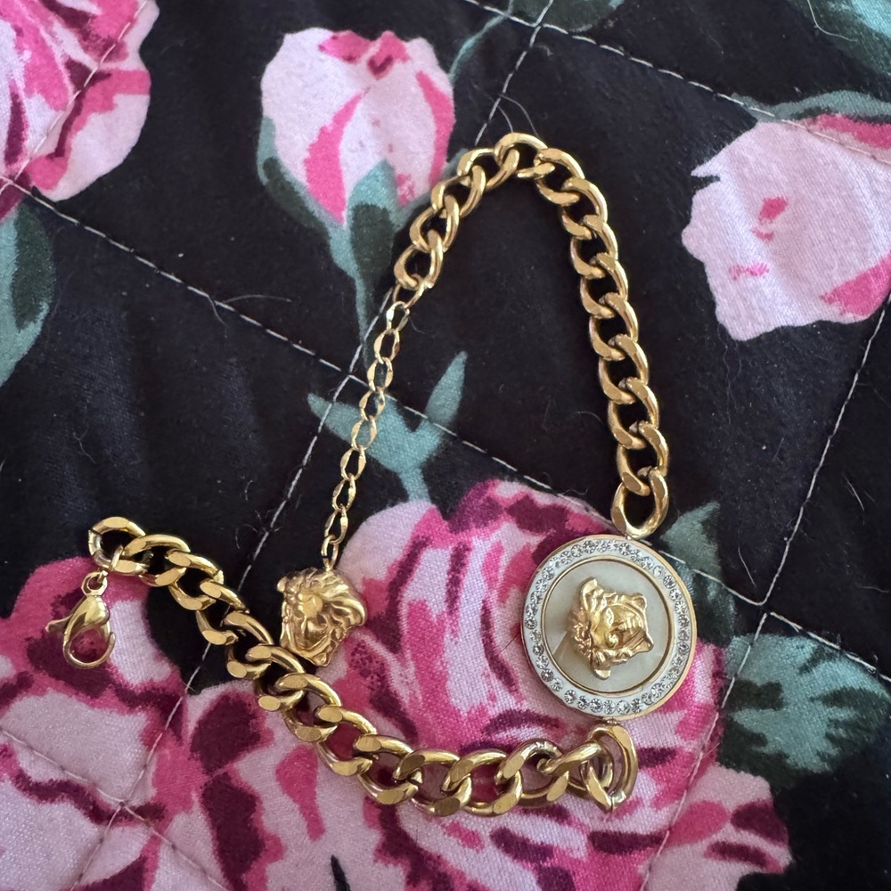 Gold Versace Chain Bracelet